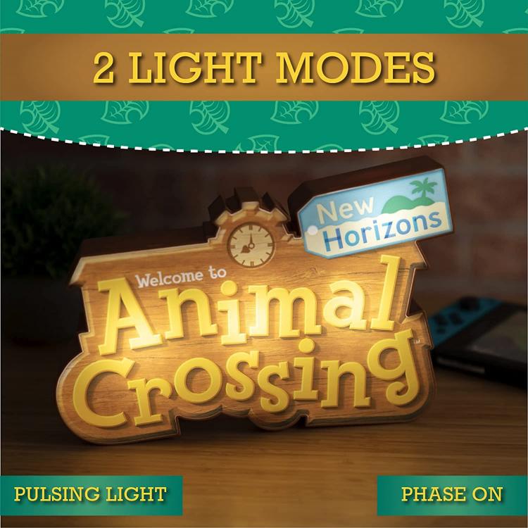 Paladone Lampada Animal Crossing Logo Light Led Luce Illuminazione Tavolo Parete