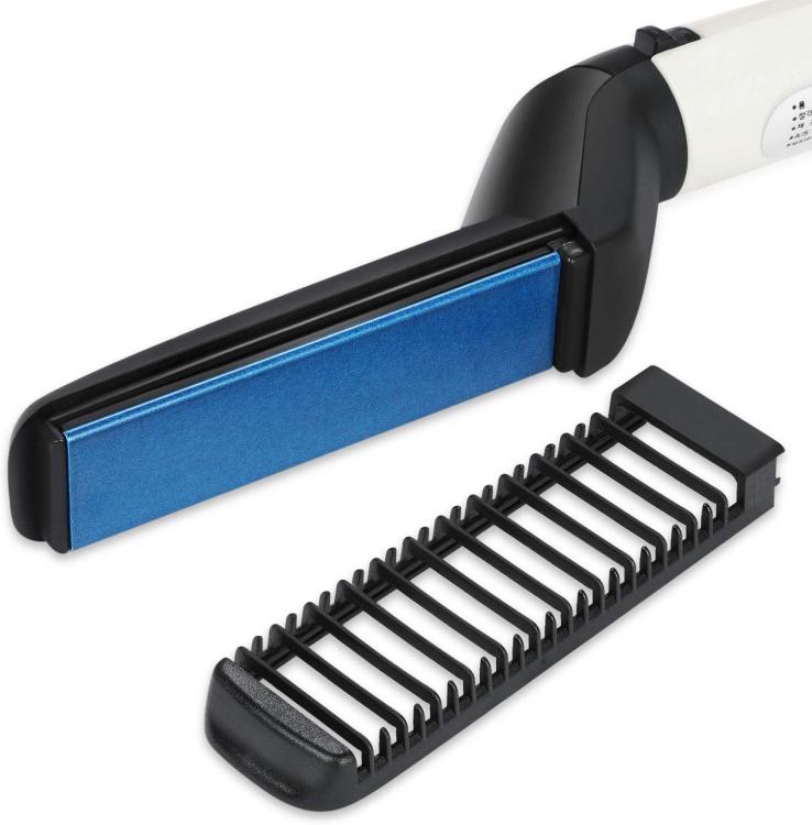Piastra Per Capelli Uomo Lisciante Barba Styling Pettine Spazzola Elettrica