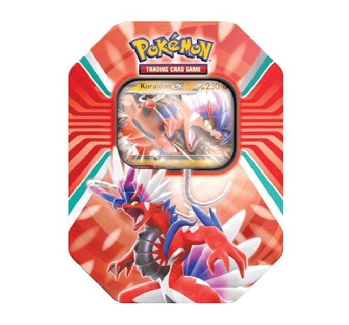 Pokemon Tin: Leggende Di Paldea (Koraidon-Ex O Miraidonex) Tcg Gcc Card (Random)