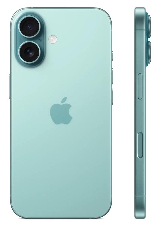 APPLE IPHONE 16 128GB OLED 6.1" TEAL VERDE EU MYED3SX/A - 12MP DUAL ESIM 5G