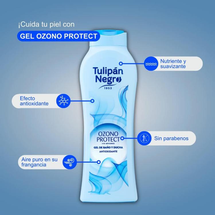 Tulipan Negro Shower Gel Bagno Crema Doccia (Ozono Protect) Bagnoschiuma 650Ml