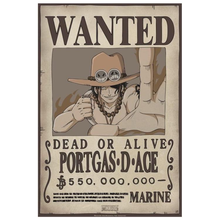 ABYSTYLE (ONE PIECE) POSTER: WANTED PORTGAD D. ACE (52X35) ANIME MANGA LIMITED