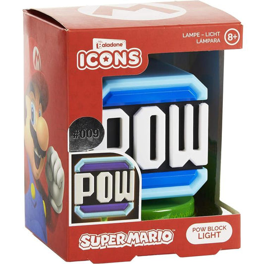 Paladone Lampada Tavolo Super Mario Pow Block Light Night Luce Notturna Ragazzi