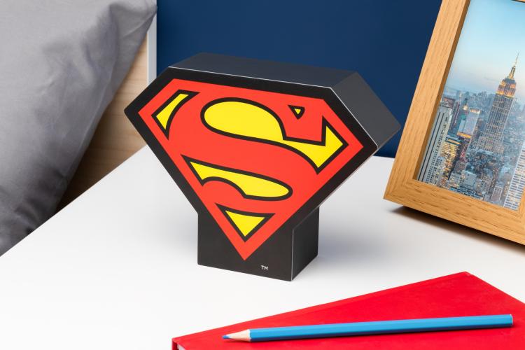 Paladone Box Light Marvel Superman 2D Lampada Led Super Man Ufficiale 16Cm