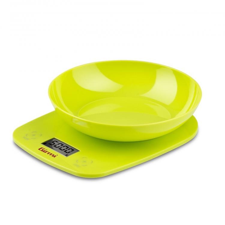 Girmi Bilancia Da Cucina Elettronica Con Ciotola Ps01 1Gr/5Kg Bianco Rosso Verde