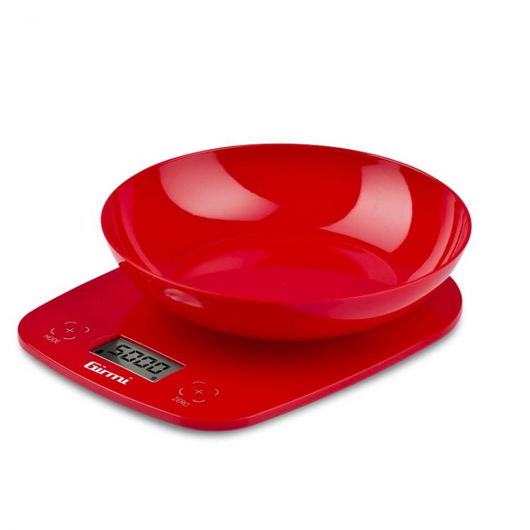 Girmi Bilancia Da Cucina Elettronica Con Ciotola Ps01 1Gr/5Kg Bianco Rosso Verde