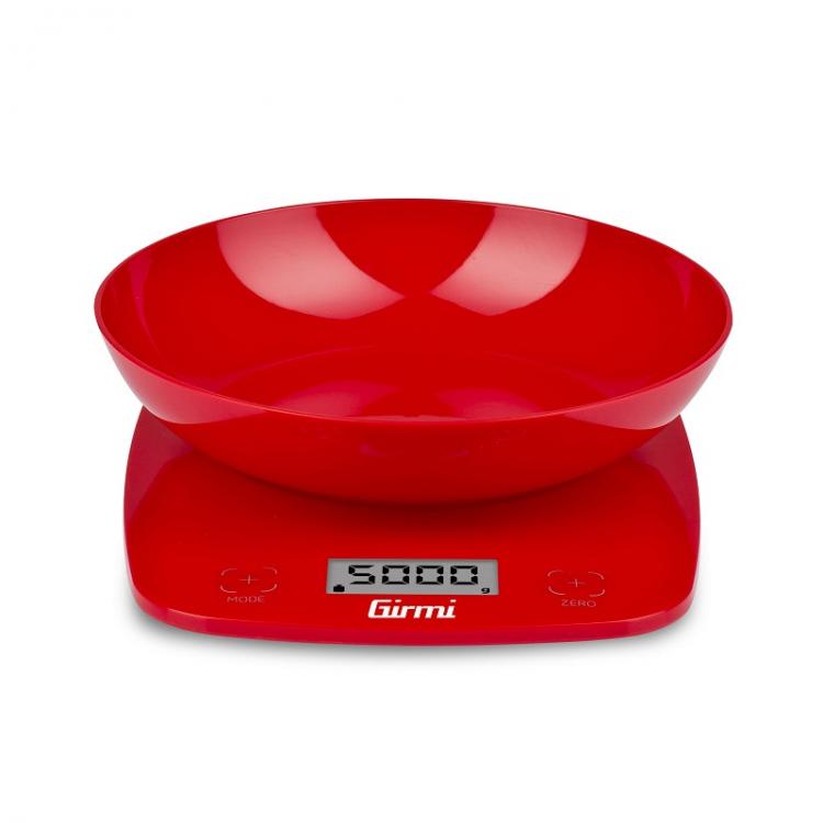 Girmi Bilancia Da Cucina Elettronica Con Ciotola Ps01 1Gr/5Kg Bianco Rosso Verde