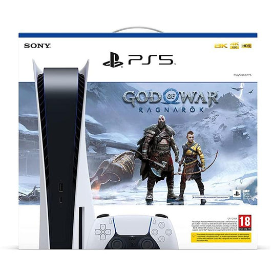 Sony Console Ps5 Standard 825Gb White Bundle Playstation 5 + God Of War Ragnarok