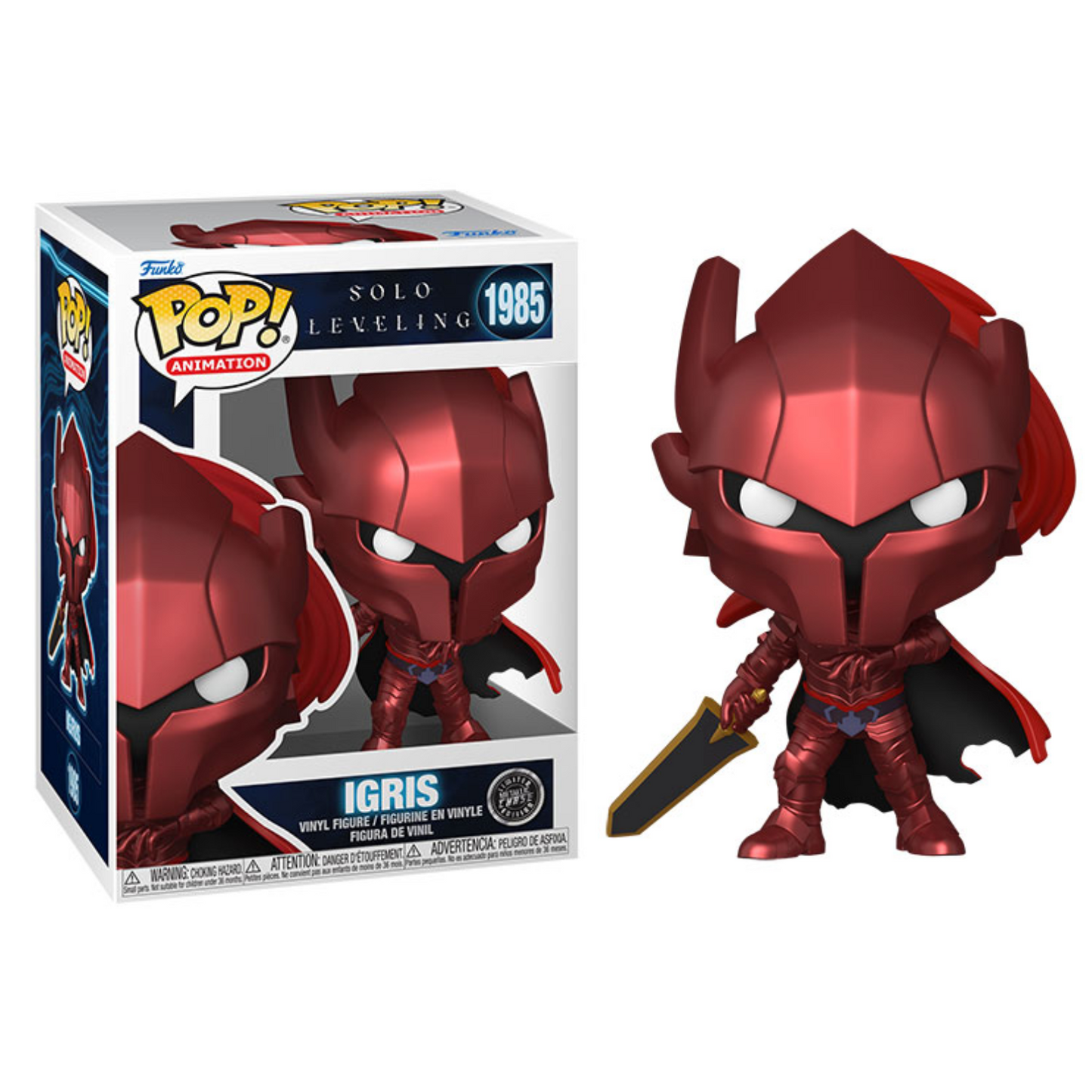 Funko Pop ! Animation - Solo Leveling (1985) Igris Chase Vinyl Figure 9cm