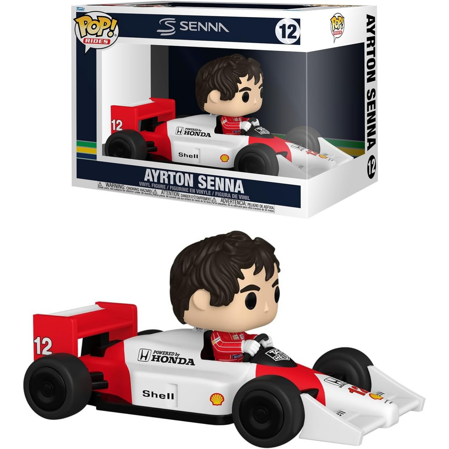 Funko Pop ! Riders - Super Deluxe: McLaren (12) Ayrton Senna 25cm