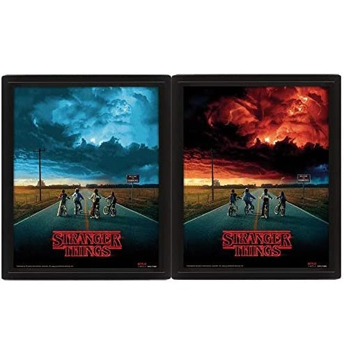 Framed 3D Cornice Stranger Things Mind Flayer 26 X 20Cm Quadro Serie Tv Poster