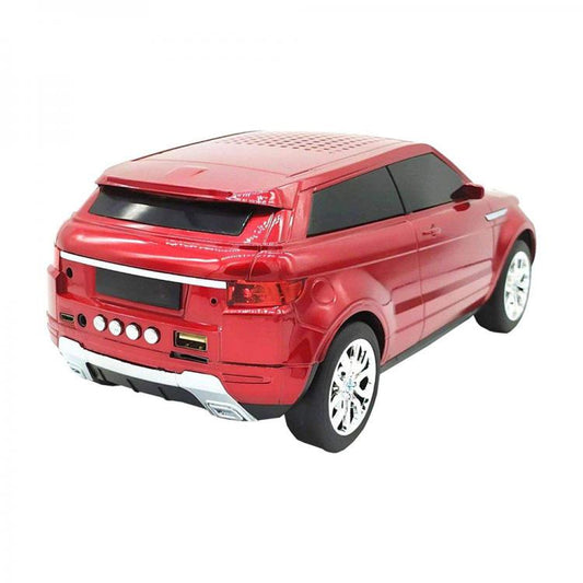 AKAI RANGE ROVER EVOQUE SPEAKER BLUETOOTH AUX USB CASSA STOP LED PORTATILE ROSSO