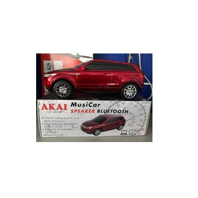 AKAI RANGE ROVER EVOQUE SPEAKER BLUETOOTH AUX USB CASSA STOP LED PORTATILE ROSSO