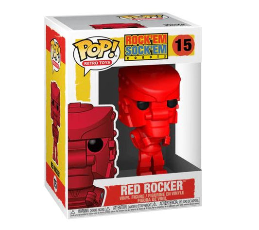 Funko Pop ! Retro Toys Rockem Sockem Robot Red Rocker (15) Vinyl Figure Rosso