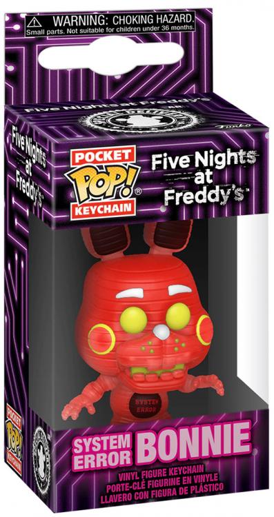 Funko Pop Portachiavi Five Nights At Freddy'S Sistem Error Bonnie Red Keychain