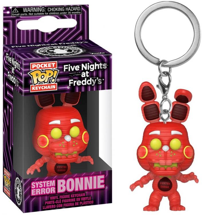 Funko Pop Portachiavi Five Nights At Freddy'S Sistem Error Bonnie Red Keychain