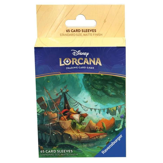 Disney Lorcana Terre D'Inchiostro "Robin Hood" 65 Custodie Card Sleeves Set 3
