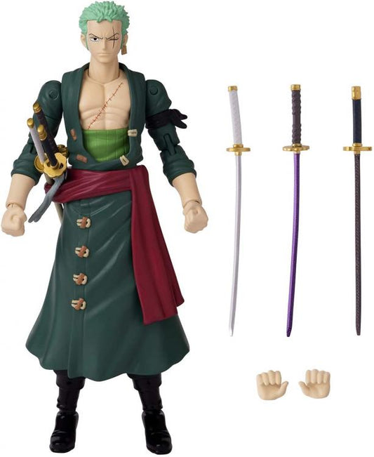 BANDAI | ONE PIECE ANIME HEROES 17cm (RORONOA ZORO) - ACTION FIGURE MANGA RUBBER
