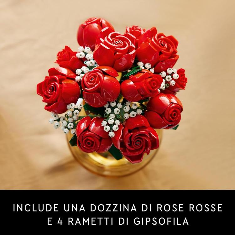 Lego - Icons: Flowers Bouquet Di Rose Mazzo Fascio Di Fiori Costruzione Da 822Pz