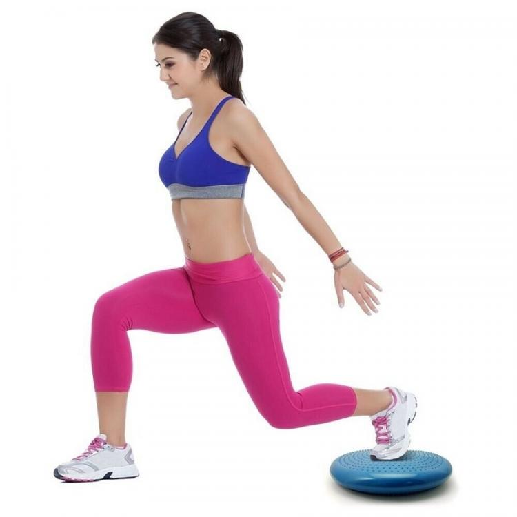 CUSCINO EQUILIBRIO GONFIABILE BALANCE PROPRIOCETTIVO DISCO YOGA PILATES | NERO