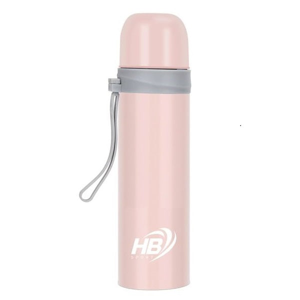 Hb Thermos Acciaio Inox 500Ml Bottiglia Termica (12/24H) Tappo A Scatto | Rosa