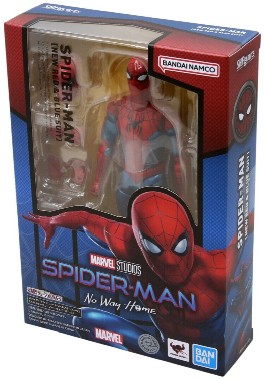 BANDAI SH FIGUARTS : SPIDER-MAN NO WAY HOME NEW RED E BLUE ACTION FIGURE MARVEL