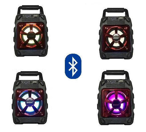 CASSA PORTATILE CON RADIO FM SD USB BLUETOOTH MP3 SMARTPHONE SPEAKER LED VIVAVOC