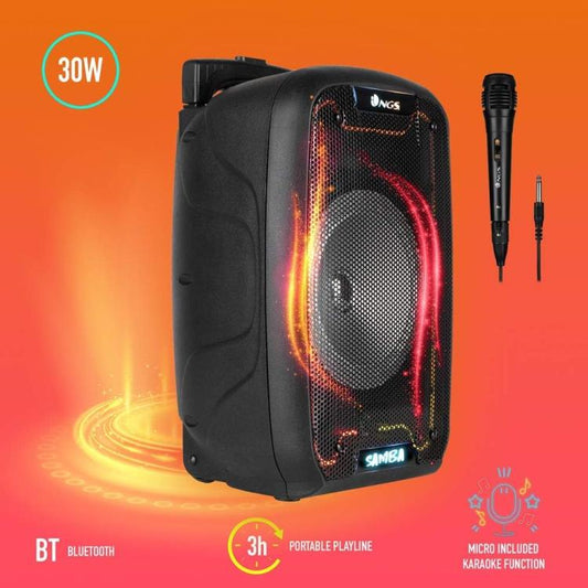Ngs Speaker Wild Samba Portatile Bt + Mic Ricaricabile 30W Cassa Bluetooth