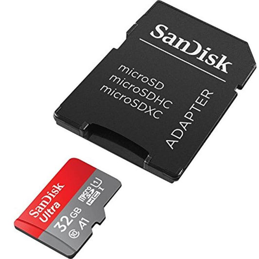 Sandisk Micro Sd 32Gb Classe A1 98Mb/S + Adattatore Sd Ultra Scheda Memoria