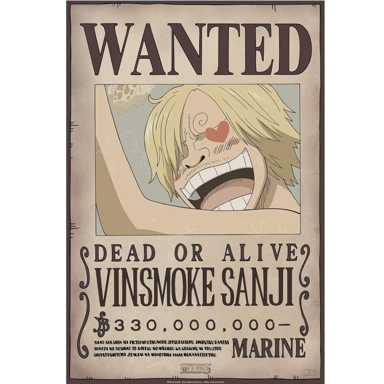 ABYSTYLE (ONE PIECE) POSTER: WANTED VINSMOKE SANJI (52X35) ANIME MANGA LIMITED