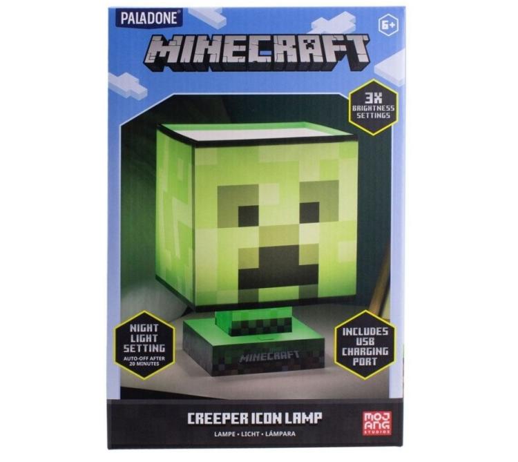 Paladone Minecraft Creeper Light Icons Bdp Lampada Notte 3D Gioco Led Pp9066Mcf