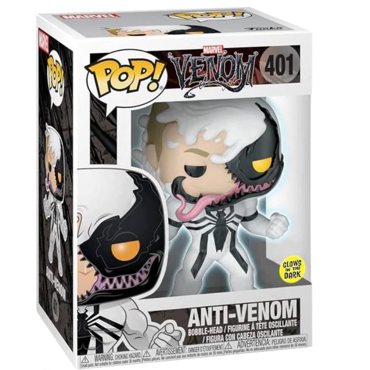 Funko Pop ! Tees Marvel Anti Venom (401) Eddie Brock Figure Gitd 9Cm + T-Shirt M