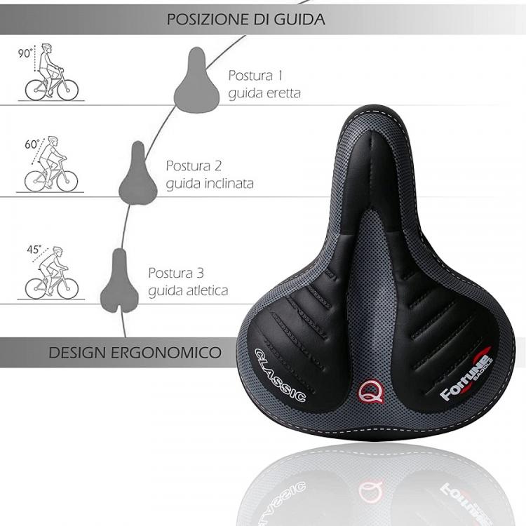 Sella Per Bici Ergonomica Comoda Ammortizatori Sellino Universale Mtb Bicicletta