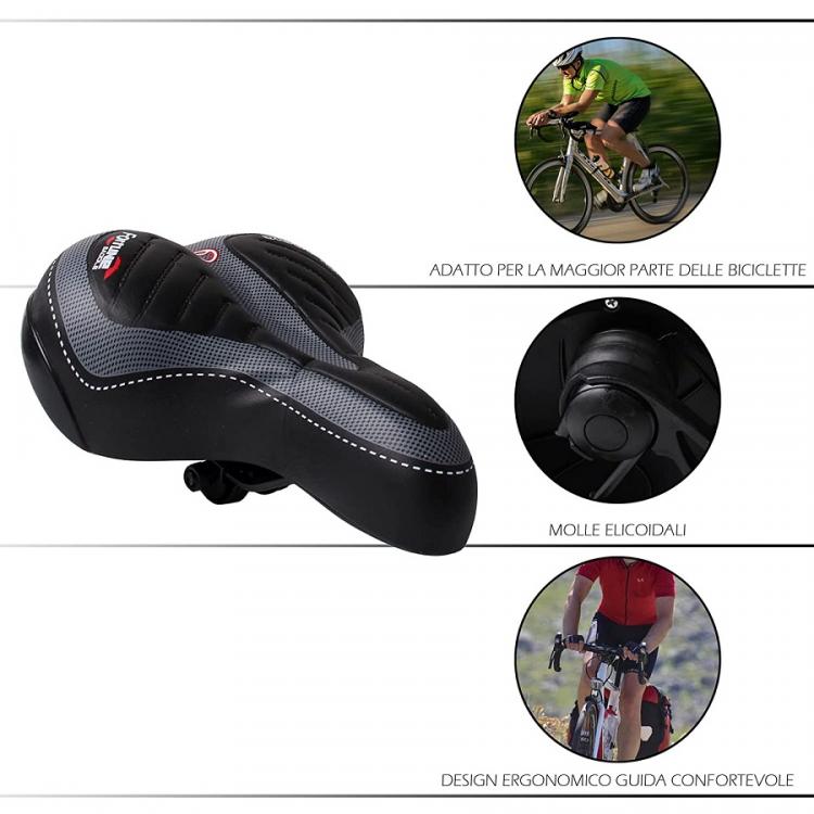Sella Per Bici Ergonomica Comoda Ammortizatori Sellino Universale Mtb Bicicletta