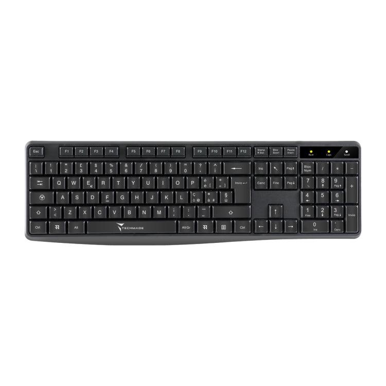 Techmade Combo Set Tastiera + Mouse Wireless Keyboard Layout Italia Pc/Portatile