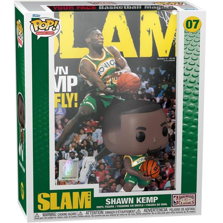 Funko Pop ! Basketball - Magazine Cover : Slam Nba - (07) Shawn Kemp Vinyl 9Cm