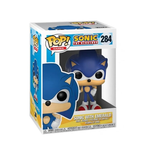 Funko Pop ! Games Sonic The Hedgehog - (284) Sonic With Emerald Vinyl Figure