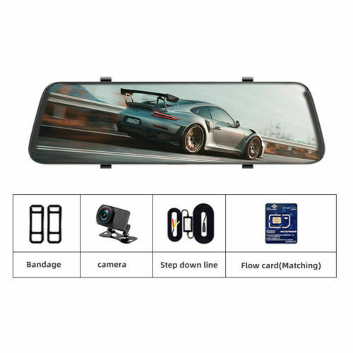 Specchietto Retrovisore Touch Dvr Monitor 9,66" 2 Telecamere Sensore Auto 1080P