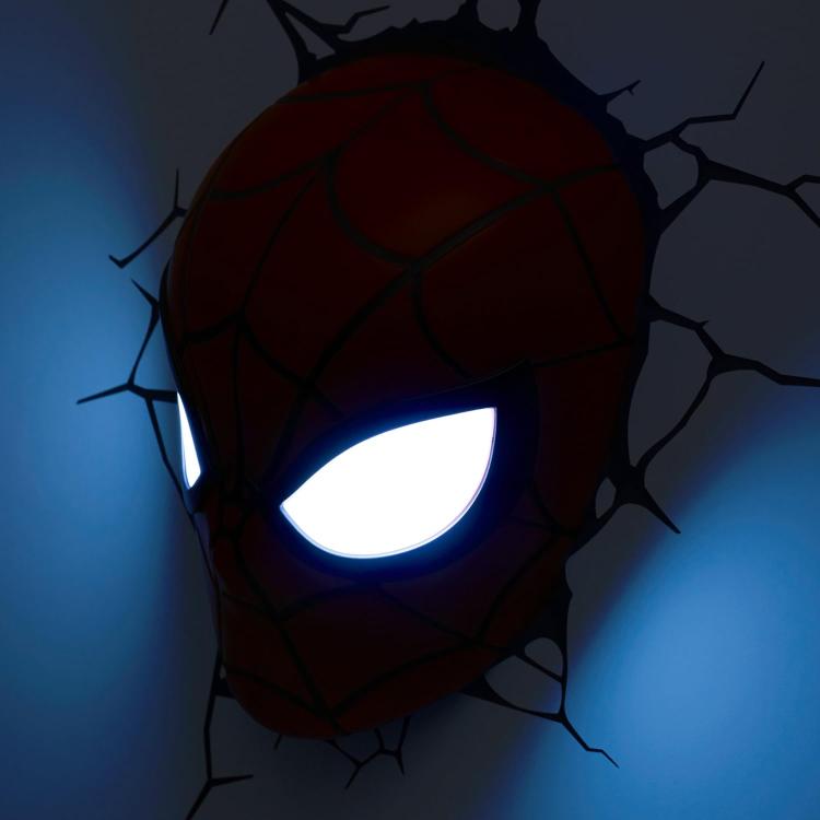 Marvel Lampada A Muro Decorazione Spiderman 3D Deco Light Applique Led + Sticker