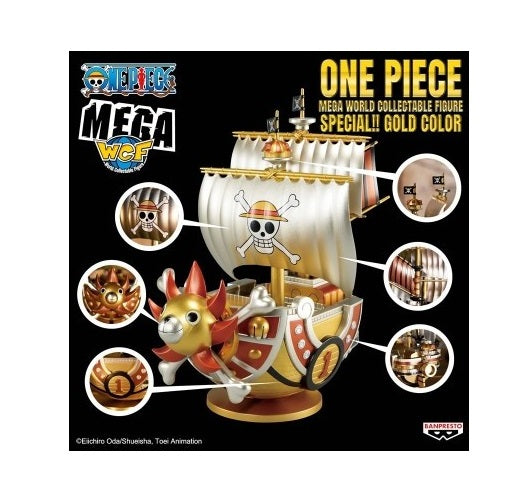 BANPRESTO ONE PIECE MEGA WCF SPECIAL THOUSAND SANNY (METALLIC GOLD COLOR) FIGURE