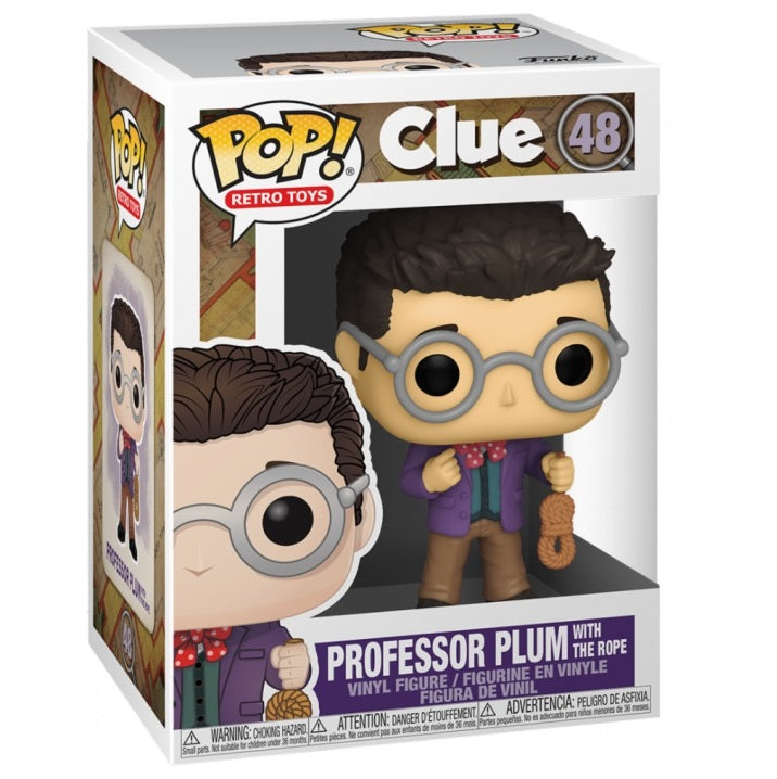 Funko Pop ! Retro Toys - Clue (48) Professor Plum With The Rope Vinyl Figure 9Cm