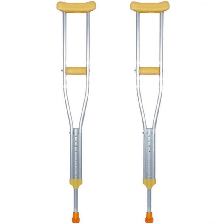 COPPIA STAMPELLE ASCELLARI REGOLABILI LEGA ALLUMINIO FISIOTERAPIA SUPPORTO GAMBE