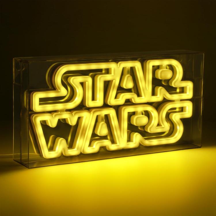 Paladone Lampada Da Tavolo/Muro Star Wars Logo Led Neon Light 30Cm 3D Ufficiale