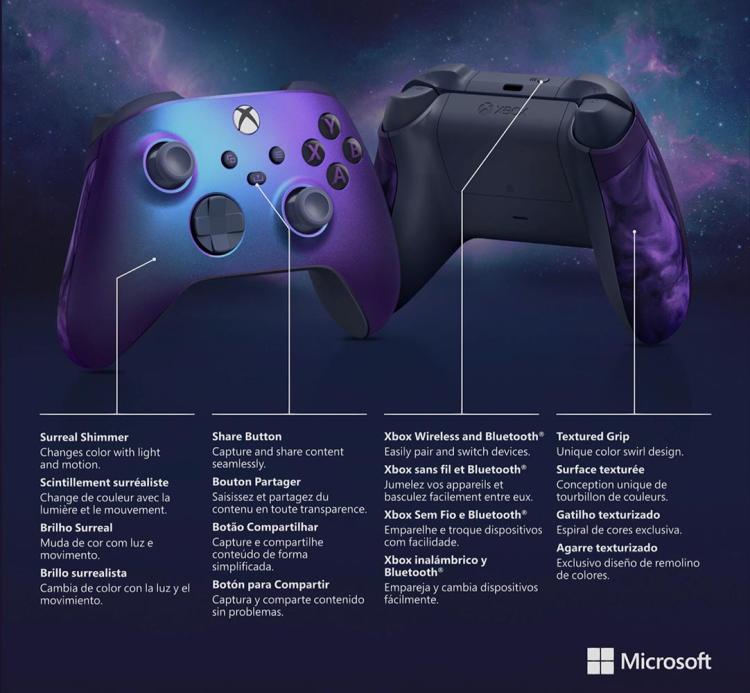 CONTROLLER MICROSOFT XBOX SERIE X/S WIRELESS STELLAR SHIFT JOYPAD ONE PC NUOVO
