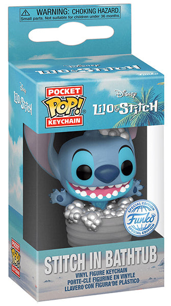 Funko Pop ! Lilo & Stitch - Stitch In Bathtub Vinyl Keychain Portachiavi Figure