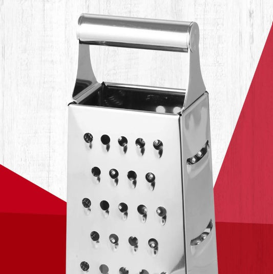 Fackelmann Grattugia Quadrata 4 Lati Acciaio Inox 20Cm Gratta Formaggio Verdure