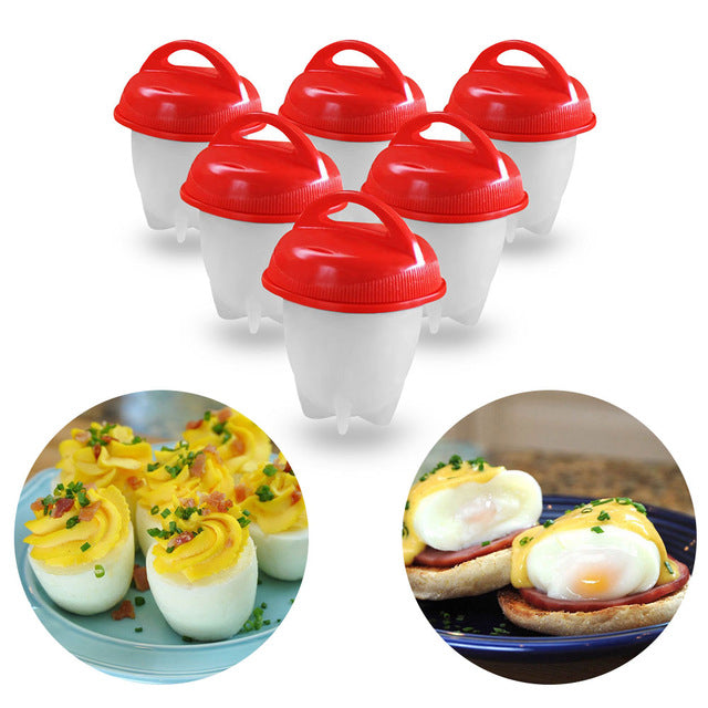 BOLLITORE PER 6 UOVA SGUSCIATE CUOCI UOVA IN SILICONE UOVA SODE FRITTATA EGG BOL