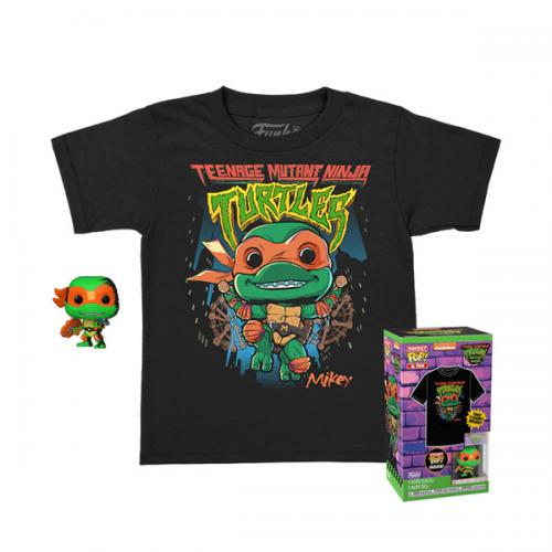 Funko Pop ! Tartarughe Ninja Pocket Tee Tmnt (Michelangelo) Portachiavi+T-Shirt