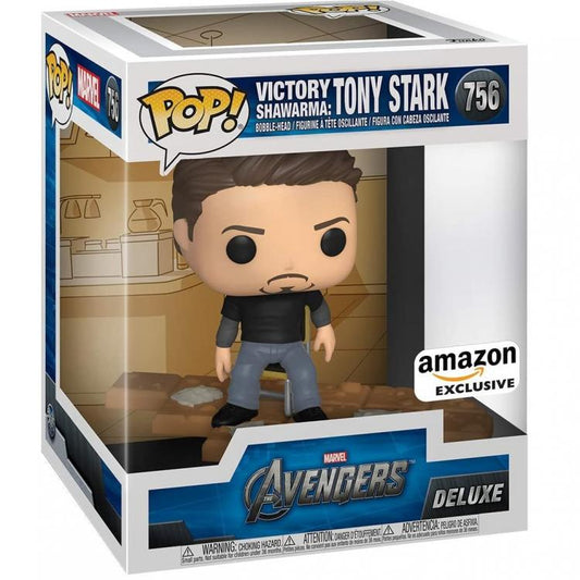 Funko Pop ! Marvel Avengers Deluxe Tony Stark (756) Special Edition Bobble-Head