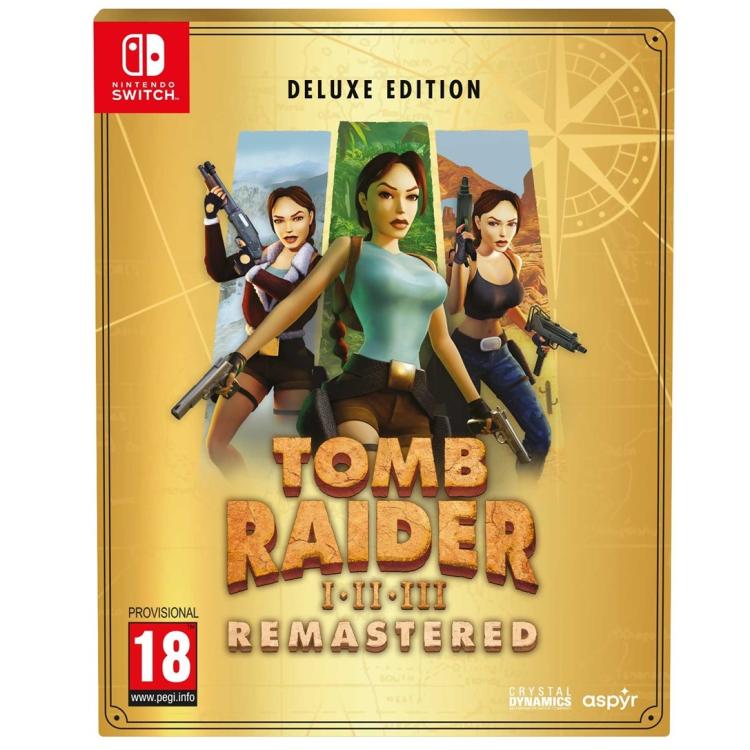 Tomb Raider I-Iii Remastered Deluxe Edition Nintendo Switch Starring Lara Croft